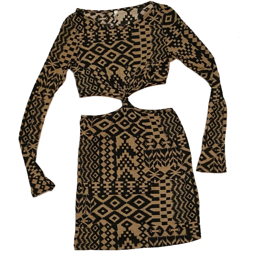Geometric Dress + Cutout Sides